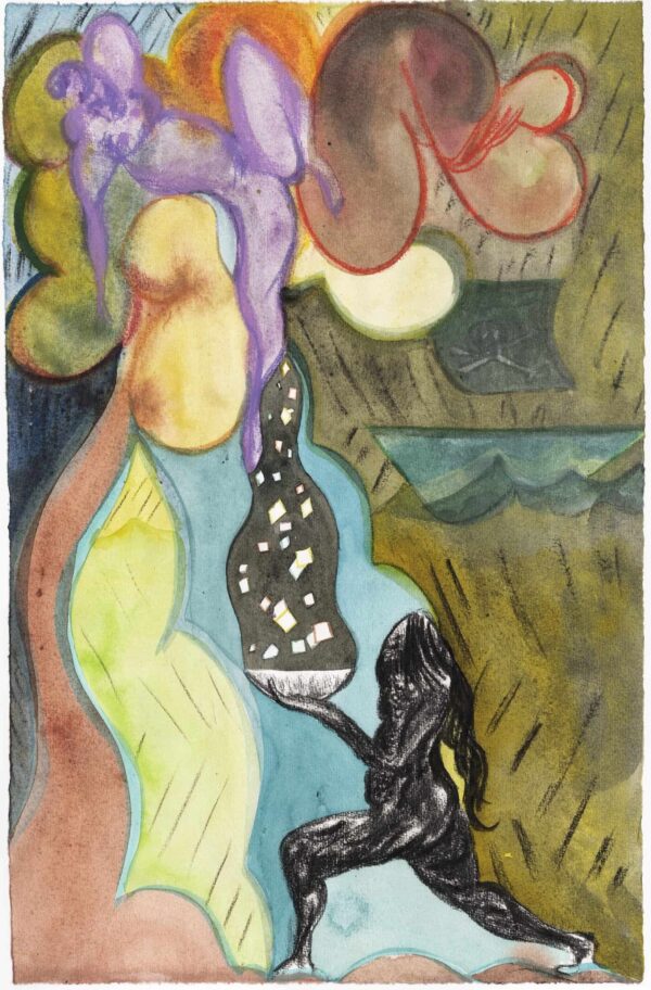 "Give or Take" festival art limited edition print, signed by Chris Ofili